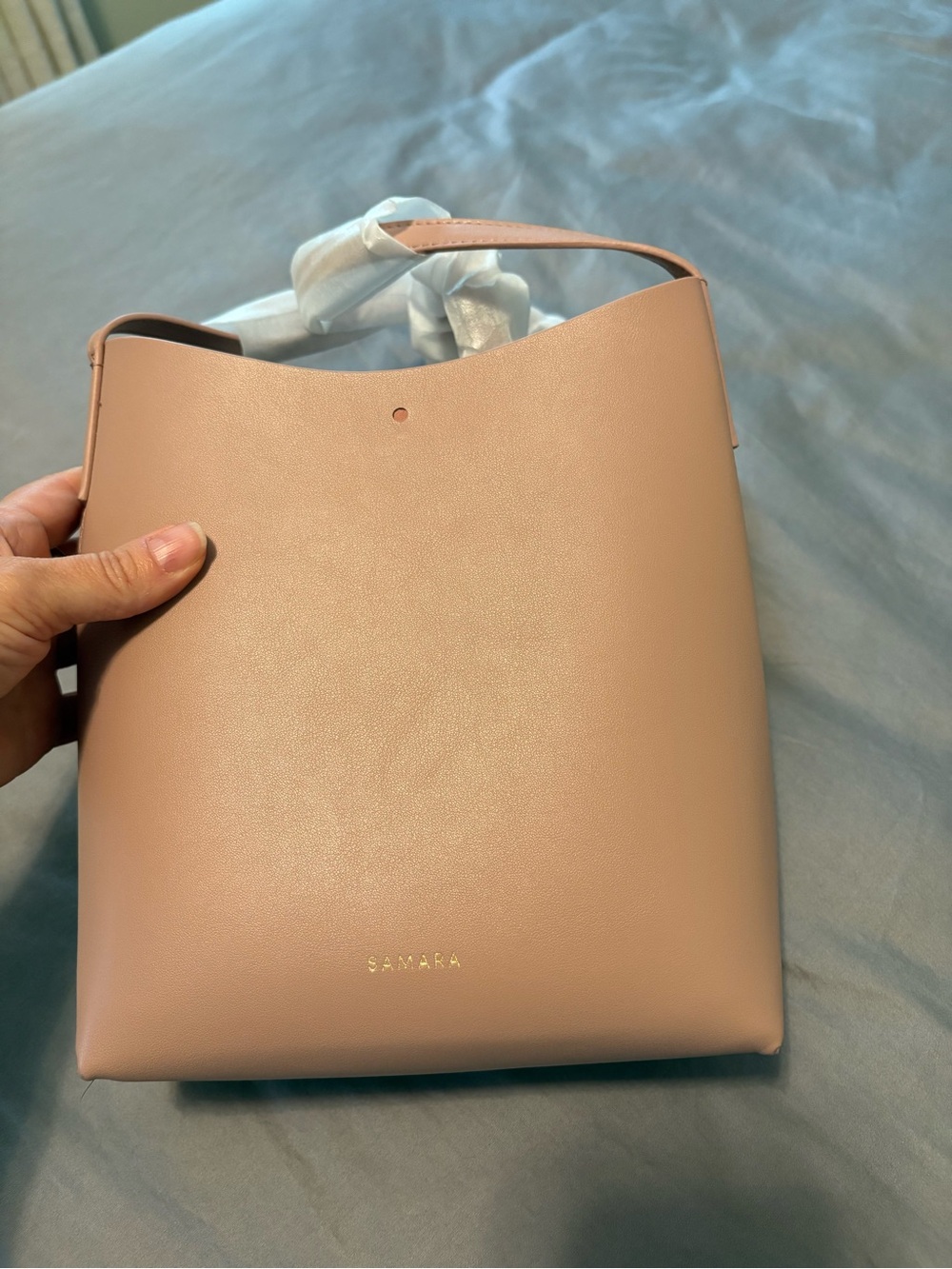 Samara Blush Pink Vegan Leather Tote